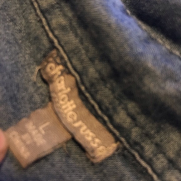 Charlotte Russe Denim look Blouse Size Large - Picture 3 of 3